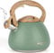 POLIVIAR Stove Top Kettle- Stainless Steel Stovetop Kettle 2.7 L- Audible Whistle Kettle Kettle- Tea Kettle Anti Rust and Anti Hot Handle- Suitable for All Heat Sources (Green-Crack Finish)