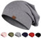 YANIKY Mütze Herren Damen, Slouch Beanie Mütze Baumwolle, Dünne Leichte Mütze, Weich Chemo Mütze, Winddicht Jersey Longbeanie für Alle Jahreszeiten