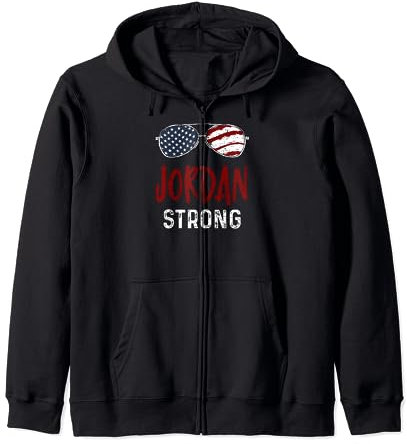 Forza e unità: Jordan Strong - 4 luglio Detti Felpa con Cappuccio