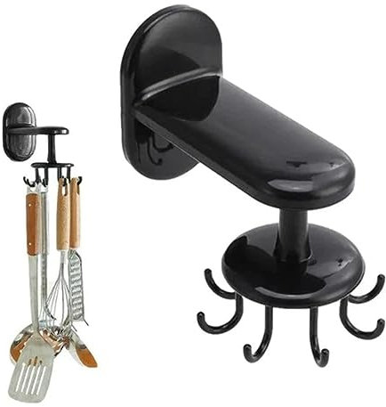 offershop Rotating Hook Hanger Utensils Ladle Kitchen Bathroom Wardrobe