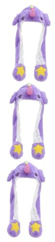 Abaodam 3stücke Unicorn Mütze Mit Beweglichen Ohren Für Junge Mädchen Und Erwachsene Lustiger Plüsch-hut Für Karneval Fasching Und Kostümpartys