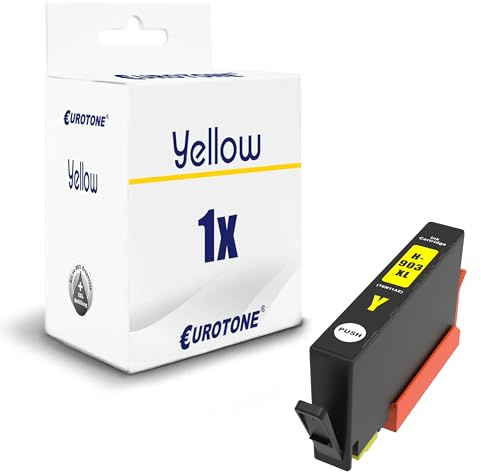 Eurotone Yellow Tintenpatrone 903 kompatibel für HP OfficeJet Pro 6960, HP OfficeJet Pro 6970, HP OfficeJet 6960, HP OfficeJet 6950 HP 903XL 903 XL Yellow