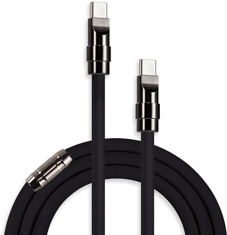 chubbycable Black Chubby - Special Black Samurai Edition Silicone USB C Cable Durable 240W Fast Charging Cable Phones Tablets Power Bank Charger Cord, Type C to Type C, 3.3FT