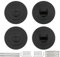 Bwintech 2 Pair 52MM Matt Black Bathroom Escutcheon Polished Nickel Turn and Release Set