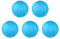 5Pcs 10cm Papier Lampions, Papier Lampions Deko, Hängende Papierlampions Runde Papier Laterne für Hochzeit,Taufe,Geburtstag,Party (Blau)
