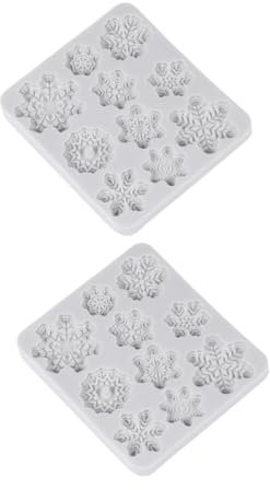 CIYODO Moule à gâteau en forme de flocon de neige de Noël festif Outils de cuisson recyclables en silicone Haute flexibilité
