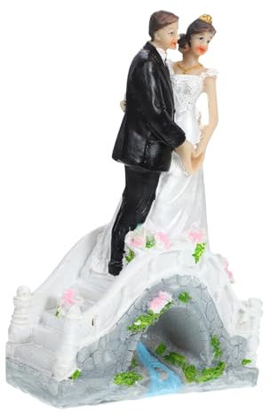 Hochzeitstortenfigur Brautpaar aus Kunstharz als Tortendekoration
