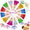 FIHODONE 200 Stück Cocktail Deko Cocktail Schirmchen, 23cm Cocktail Zubehör Cocktailspieße, Cocktailschirmchen Muffin Deko, Holzspieße Fingerfood Spieße Geeignet für Partys Picknicks ud Kneipen