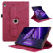 TEDTIKJT Custodia per Lenovo Tab M10 HD (2nd Gen) 10.1 Pollice 2020 TB-X306X Tablet Cover Pelle PU Flip 360°Multi Angolo Ruotabile Supporto Protezione Cover Lenovo Tab M10 HD Gen 2, Rosso Albero