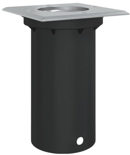 vidaXL Bodeneinbauleuchte, Bodenleuchte mit IP67-Schutzart Diffusor, Bodenstrahler für Garten Terrasse, Bodeneinbaustrahler, Quadratisch Schwarz Aludruckguss