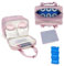 GEMIU Breastmilk Cooler Bag with Ice Pack,Fits 6 Baby Bottles Up to 9 Ounce Breast Milk Cooler Travel Bag Compatible with Wearable Breast Pumps & Accessories for Nursing Mom Daycare Pink