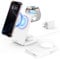 3 in 1 Wireless Charger for Magnetic, CIYOYO Foldable Travel Fast Charging Station Stand Compatible with Apple Devices iPhone 16/15/14/13/12 Series, AirPods Pro/4/3/2 & Apple Watch 10/9/8/7/6/SE White