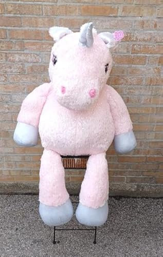 Generico Unicorno Peluche Gigante, Rosa, 130 cm, Decorativo per Cameretta
