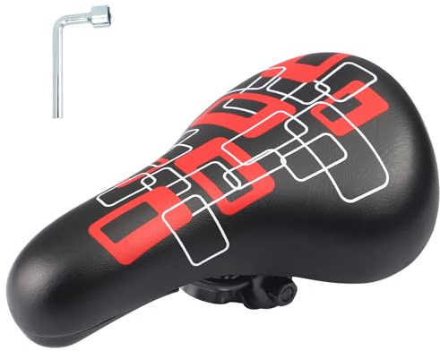 MEGHNA Kleine Fahrradsattel–Extra weicher & wasserdichter Fahrradsitz für Jungen/Mädchen – rutschfeste Polsterung, Breites Fahrradkissen Dual Shock für 12-20Zoll Mountain Bike