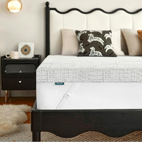 BACALAR Topper per Materassi 140 x 200 cm, H3 H4, 7 cm, in Schiuma Gel, per Letto a Molle, Divano Letto, con 100 Giorni di Prova