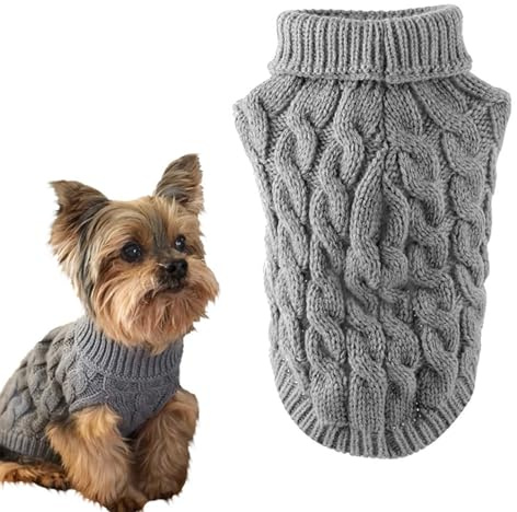 Invierno Cálido Jersey Perro Pequeño, Clásico Sueter Caliente Perro, Ropa para Perros Pequeños Jersey para Perros Pequeños, para Pequeño Bouledogue Francés Cálido Suéter, L