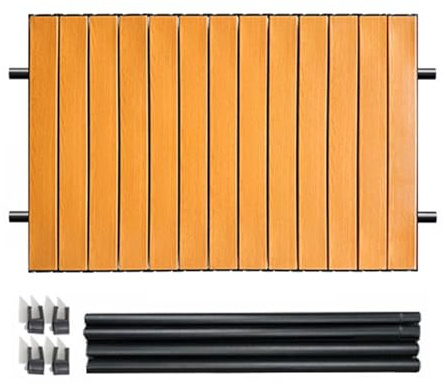 Garden Trolley Board - Compact Outdoor Dining Area, Metal Plate, Garden Trolley Attachment Style, Picnic, Camp, Backyard, BBQ Theme, Durable Lightweight Structure for Travel Trolley Use and Be