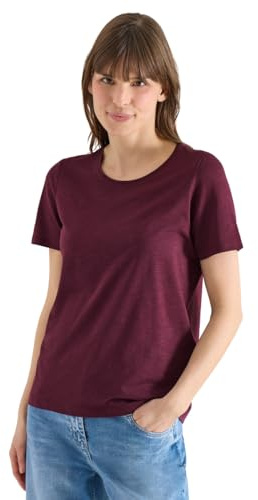 Cecil Basic T-Shirt mit Rundhals Sweet Grape red XL