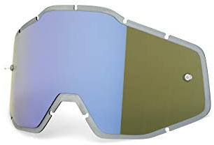 100% Racecraft/Accuri/Strata Spiegel/Smoke Anti-Nebel Injected Ersatzlinse, Blau, One Size