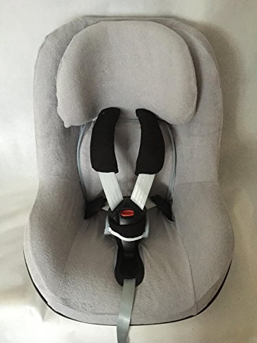 Sommerbezug Schonbezug Frottee von EKO passend für Maxi-cosi Pearl, Pearl Pro und 2wayPearl Frottee 100% Baumwolle hellgrau**