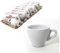 Juego de 6 tazas de café pera, taza de café blanca sin platillo