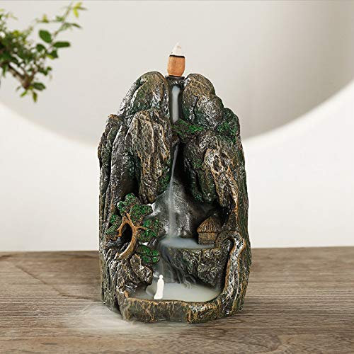 Wasserfall Gebirgsturm R¨¹ckfluss Harz Weihrauch Brenner Halter Sandelholz Ofen mit 10 Zapfen R?uchergef?? Tower Holder f¨¹r Aromatherapie Ornament Home Office Teehaus Meditationsraum Dekoration