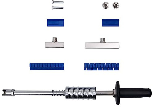 vidaXL Gleithammer Set 7-tlg. mit Zubehör Ausbeulwerkzeug KFZ Auto Karosserie Dellen Beule Reparatur Zughammer Schlaghammer Kohelstoffstahl