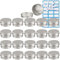 ZEOABSY 30 Pièces 10ml Pots en Aluminium Vide Rond Argent Petit Cosmétiques Pot Conteneurs for Fait Main Bougies Crème Baume Voyage, 5X Spatule, 2X Étiquettes