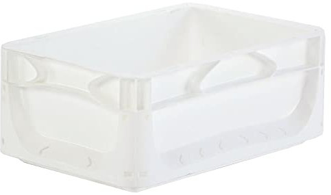 Karton EU Eurobox 30x20x12 cm weiß geschlossen lebensmittelecht Eurobehälter Transportbox Lagerbox Behälter Lagerkiste Stapelbox Stapelbehälter