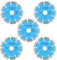 Lot de 5 disques diamantés pour mortier 115 mm x 8 mm