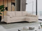MKS MEBLE Cord Ecksofa - L-Form Cord Sofa mit Schlaffunktion - Wohnlandschaft L Form, Ecksofa mit Schlaffunktion und Bettkasten, Schlafsofa mit Bettkasten, Couch mit Schlaffunktion - Beige Dorian