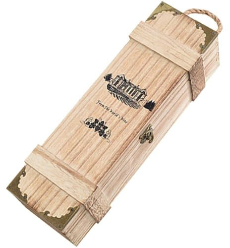 Sanfly Weinkiste Aus Holz, Aufbewahrungsbox Für Eine Einzelne Flasche Wein/Champagner Griff, Holz-weinhalter, Weinflaschen-geschenketui Für Die Einweihungsfeier Zum Geburtstag