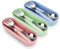 DIYJEP 9 Pieces Toddler Cutlery Set, Baby Cutlery with Storage Box, Stainless Steel Baby Fork and Spoon, Kids Travel Essentials Children Self Feeding Utensils for Home Travel School (Pink+Green+Blue)