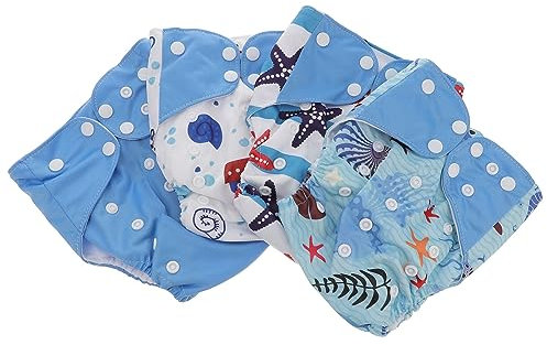 ifundom 4stücke Verstellbare Atmungsaktive Stoffwindel Mit Elastischem Waschbare Pumphose Für Neugeborene Bis Jahre Wiederverwendbarer Windelpants Mit Mehrfachverschluss