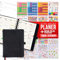 colortouch Terminplaner, Kalender A5, Wochenplaner mit Softcover Ringbuch, 30 Minuten-Intervalle Planer mit 2 Blatt Aukfleber auf Deutsch 14 Monate (Planer 2025 2026 - Warm Aufkleber)