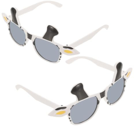PACKOVE 2St Kuhbrille Kuhkostüm Kostüme Rave-Accessoires Fledermaus Sonnenbrille Kostüm-Sonnenbrillen-Masken Kuh-Kostümzubehör Lustige Tierbrille Kuh Cosplay Prop Kuh-Brillen-Requisite Stk
