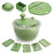 SUSTEAS Salad Spinner Large, Vegetables Wash Bowl, Fruits & Herb Lettuce Dryer with 5 Blade Slicer Egg Yolk Strainer Shredder for Efficient Salad Preparation and Food Washing, BPA Free, 4.25Qt