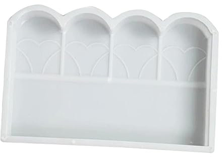 Hemobllo Kunststoff-zaunform DIY Gartenzaun-Mould Für Zement Und Zur Herstellung Von Zaun Bordsteinelementen Weiß