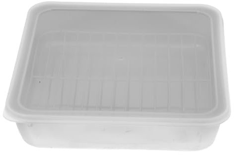 TEHAUX 1 Juego De Bandeja Para Horno Con Parrilla Y Tapa, Asador De Acero Inoxidable, Cesta Rectangular De Metal, Bandeja Para Hornear Profunda, Utensilios Para Barbacoa Para Enfriar