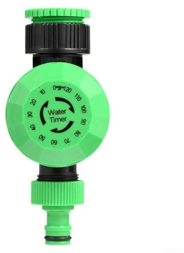 Minuteur d'arrosage mécanique pour arrosage extérieur, contrôleur réglable de 2 heures, construction ABS, vert, compatible avec les tuyaux d'arrosage standard