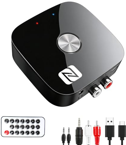 Receptor Bluetooth 5.3 HiFi, Receptor Bluetooth Jack AUX 3.5 mm/RCA