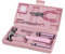 Haushalt Werkzeug Set- 7-teilig von Trimate, Set beinhaltet, Set beinhaltet - Hammer, Schraubenschlüssel,Maßband, Zange (Werkzeug Kit für Zuhause, das Büro, oder Auto) (Rosa)