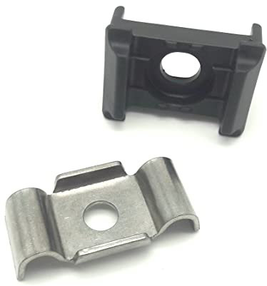 20 x Auflagebock Befestigung Doppelstabzaun Gitterzaun Mattenzaun Halter vers.Farb. Zaun Klemme Klemmlasche (mit Übersand, anthrazit)