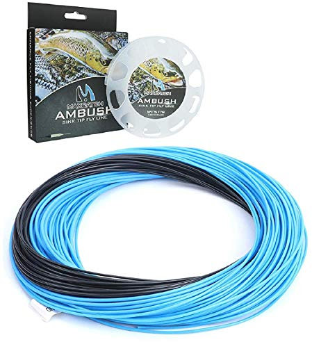 Maximumcatch Sinken-Spitze Fliegenschnur für Fliegenfischen, 3ips, 4/5/6/7/8 F/S (Blau/Schwarz, WF-8F/S)