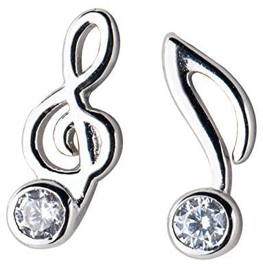 Damen Ohrstecker,Vintage Mode 925 Sterling Silber Schlagen Musik Hinweis Ohrring Fine Hochzeit Weihnachten Charme Schmuck Geschenke Für Männer Junge Frauen Mädchen