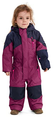 Killtec Unisex Kinder Kesley Mini Skioverall Mit Kapuze Und Schneefang, pflaume, 86-92 EU