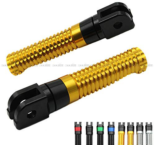 Repose-pieds arrière de moto pour Yamaha MT-10 2016-2020, MT-07 MT-09 Tracer 2015-2020, FZ8 2011-2015 en aluminium gauche et droit antidérapant pour passager (doré + noir)