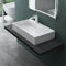 Mai & Mai Lavabo da Appoggio 75x43x14cm, Lavandino Bagno Colossum12-750 L Lavabo da Minerale Fuso Senza Troppopieno
