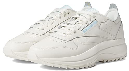 Reebok Women's Classic Leather SP Extra Sneaker, Chalk/Blue Peak/Chalk, 7.5