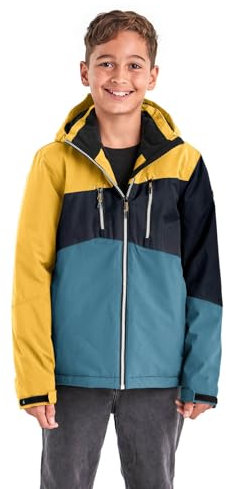 Killtec Jungen kow 204 by jckt Outdoorjacke Funktionsjacke mit Kapuze, Gelb, 176 EU
